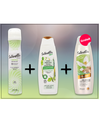 Pack 1 : Déodorant + Shampooing + Gel douche Gratuit pour Accueil