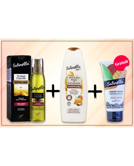 Pack 2 : Sérum cheveux + shampooing + crème mains gratuite pour Acc...
