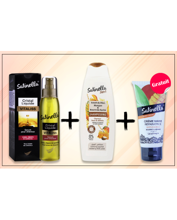 Pack 2 : Sérum cheveux + shampooing + crème mains gratuite pour Acc...