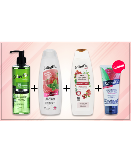 Pack 3 : Gel nettoyant + Gel douche + Shampooing + crème mains grat...