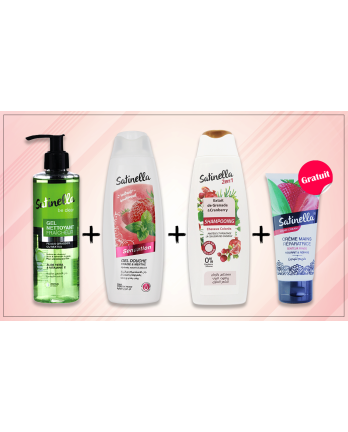 Pack 3 : Gel nettoyant + Gel douche + Shampooing + crème mains grat...