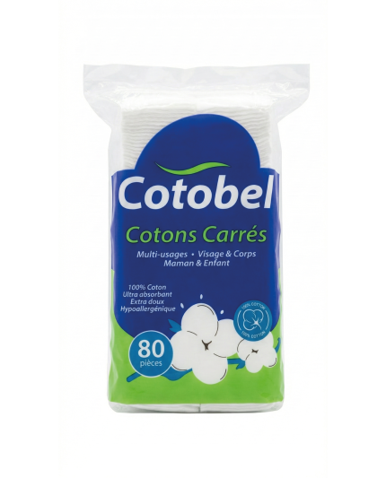 COTOBEL COTONS CARRES 80 PIECES