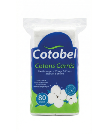 COTOBEL COTONS CARRES 80 PIECES