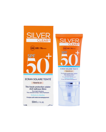 Silver Clear Ecran Solaire Teinté (Teinte 01) 50 ML pour Accueil