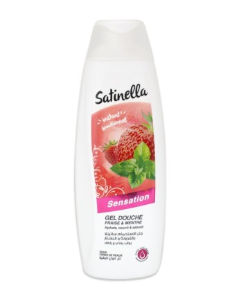 Satinella gel douche sensation fraise menthe 300 ml 