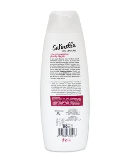  Satinella gel douche sensation fraise menthe 300 ml