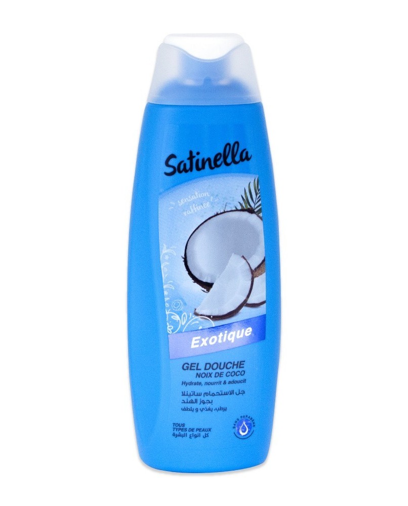 Satinella gel douche exotique noix de coco 300 ml 