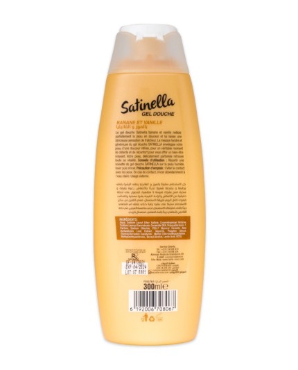  Satinella gel douche vitalité banane vanille 300 ml