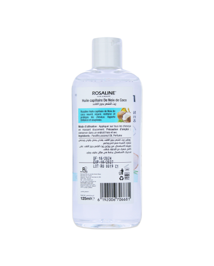 Rosaline huile noix de coco 125 ml pour Adulte