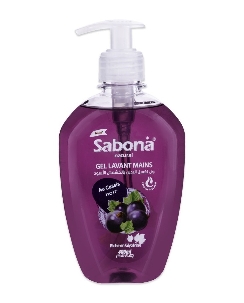 Sabona gel lavant au cassis noir 400 ml