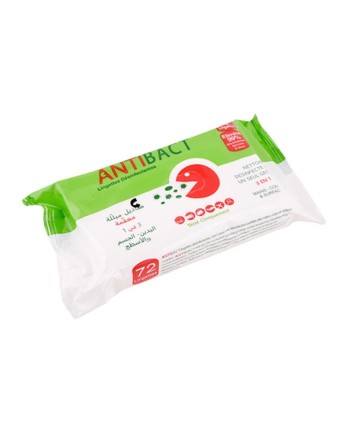Antibact lingettes désinfectantes paquet de 72 pièces