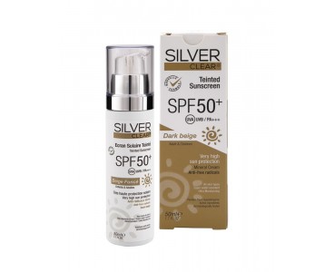 Silver clear écran solaire teinté beige fonce 50 ML