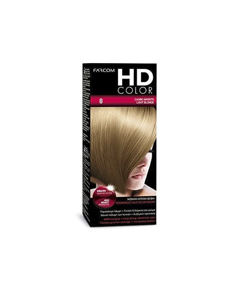 HD kit coloration 60 ml n° 8 blond clair