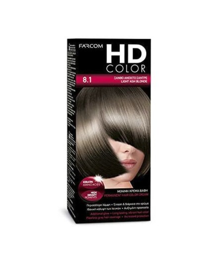 HD kit coloration 60 ml n° 8.1 blond clair cendré