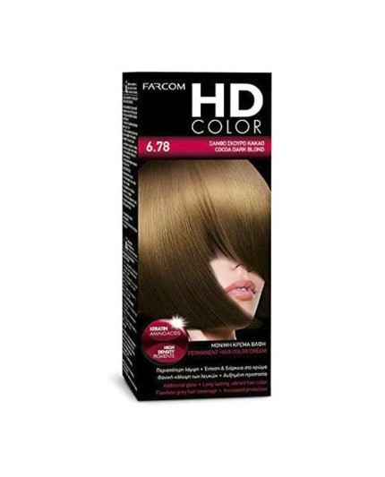 HD kit coloration 60 ml n° 6.78 cacao blond foncé