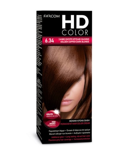 HD kit coloration 60 ml n° 6.34 cuivre doré