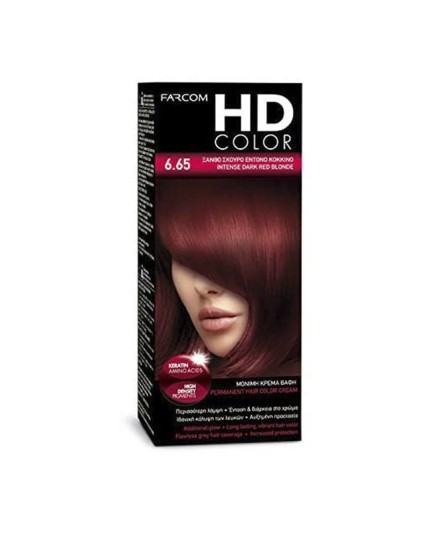HD kit coloration 60 ml n° 6.65 blond foncé rouge intense