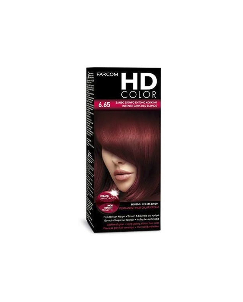 HD kit coloration 60 ml n° 6.65 blond foncé rouge intense