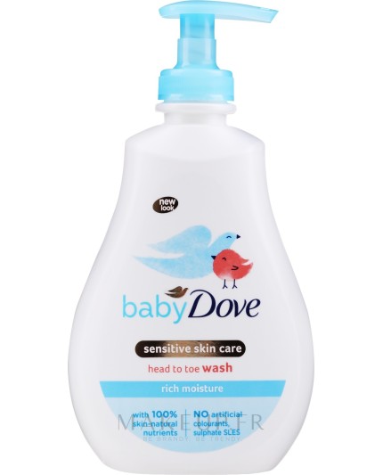 Baby Dove head to toe wash sensitive skin 400 ml pour Bébé