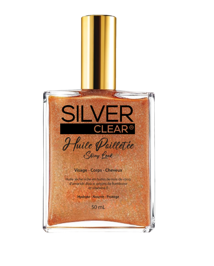 Silver Clear Huile pailletée pour Accueil