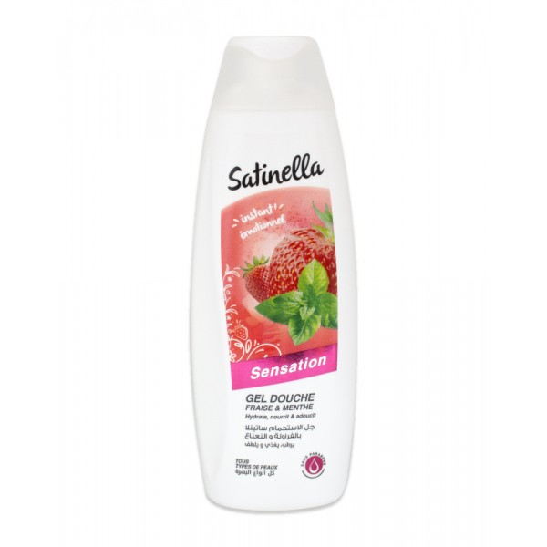 Satinella gel douche sensation fraise menthe 300 ml 