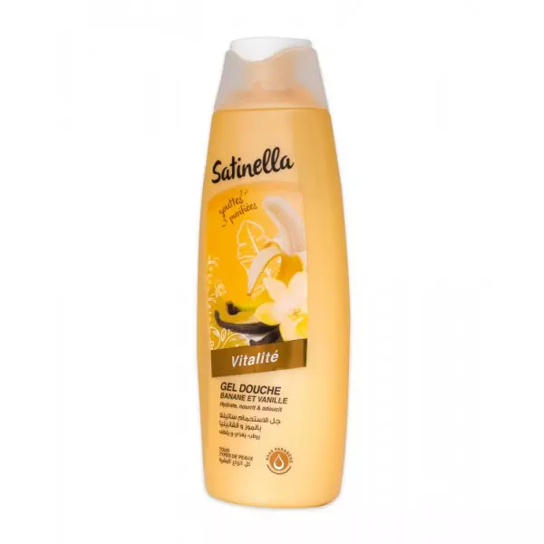 Satinella gel douche vitalité banane vanille 300 ml