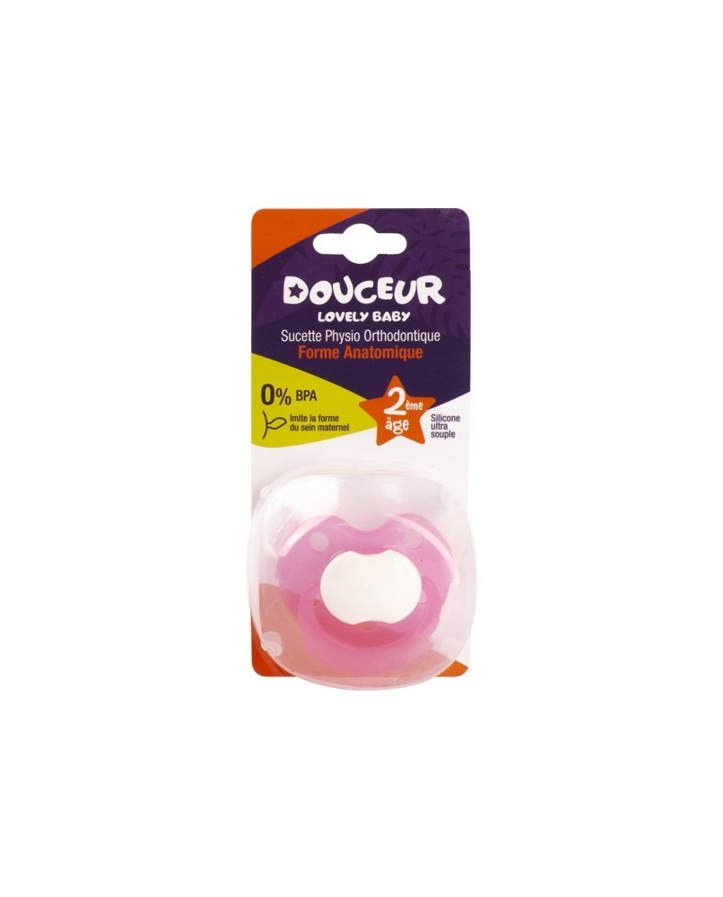 Douceur Lovely Baby sucette forme anatomique 2 éme age Douceur Lovely Baby sucette forme anatomique 2 éme age